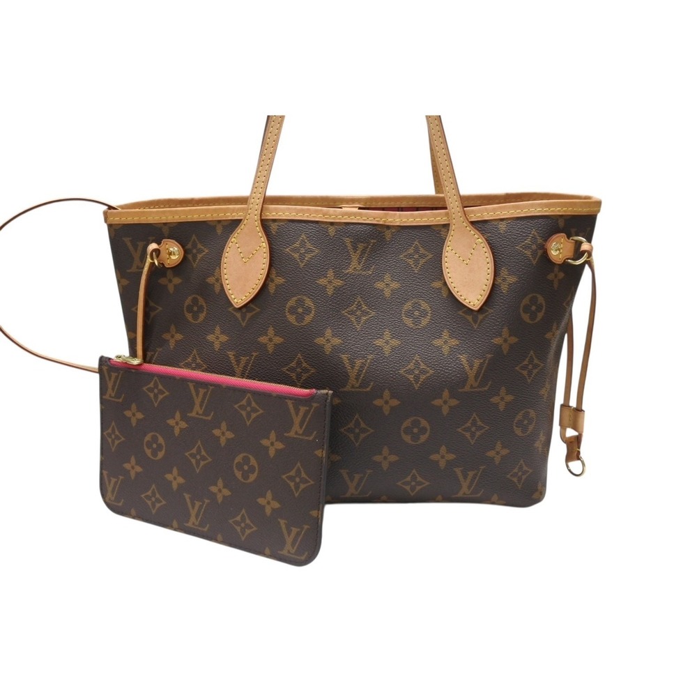 Louis Vuitton bag Neverfull tote brown pivoine